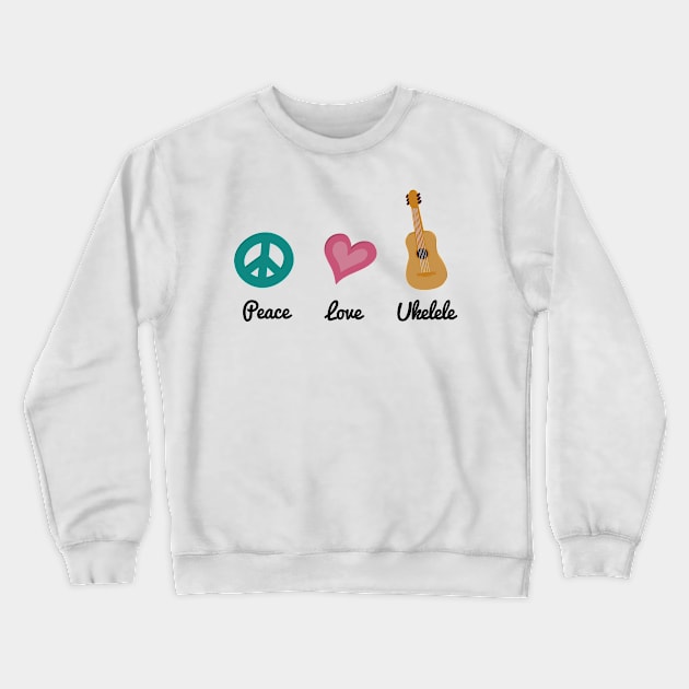 Ukulele Uke Music Gift Crewneck Sweatshirt by macshoptee